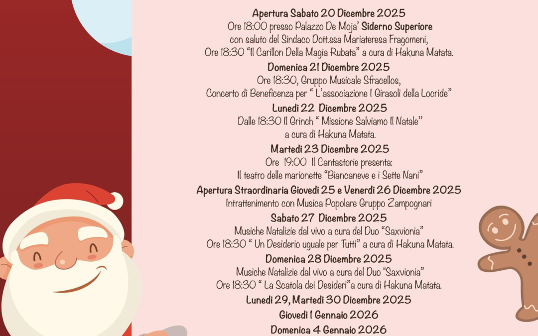 Alla casa di Babbo Natale, la magia delle feste nel centro storico